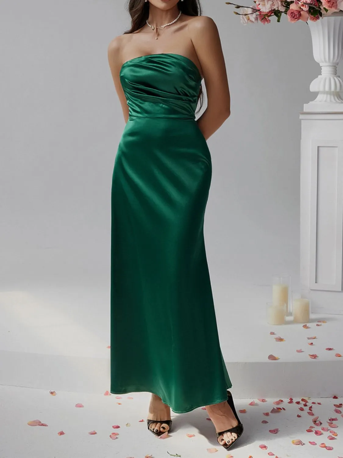 Hazel Blues® |  Devine Ruched Tube Maxi Dress