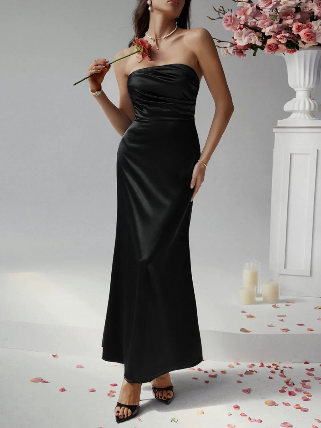 Hazel Blues® |  Devine Ruched Tube Maxi Dress