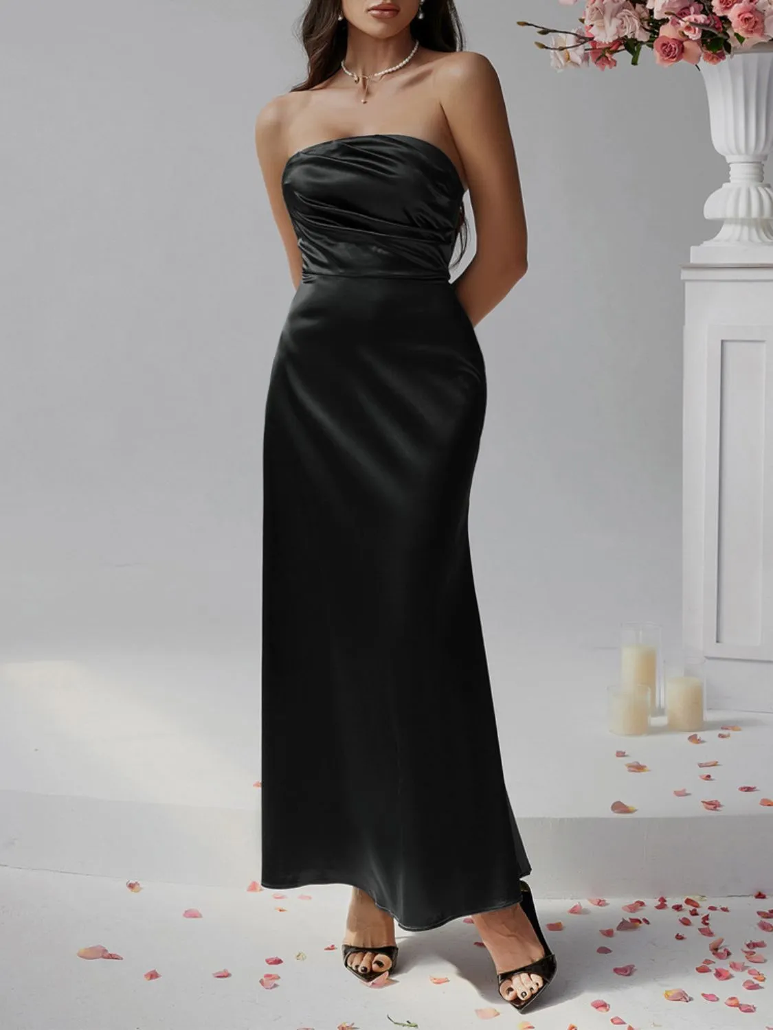 Hazel Blues® |  Devine Ruched Tube Maxi Dress