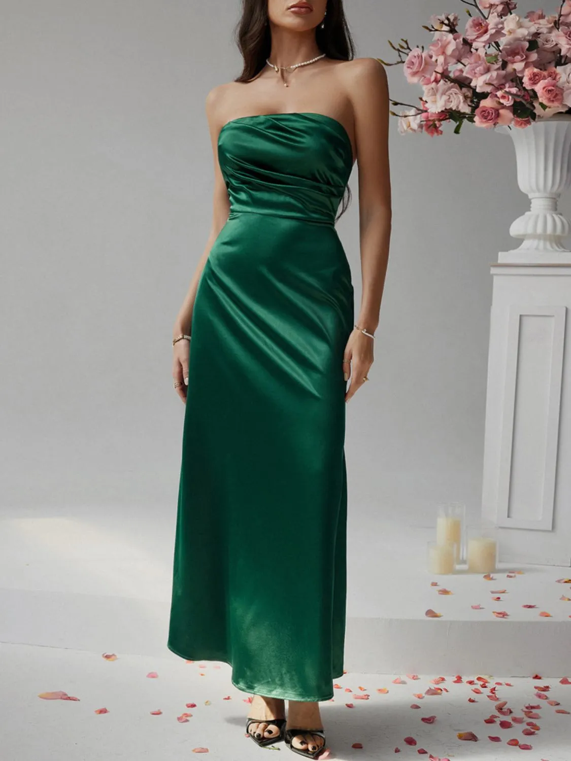 Hazel Blues® |  Devine Ruched Tube Maxi Dress
