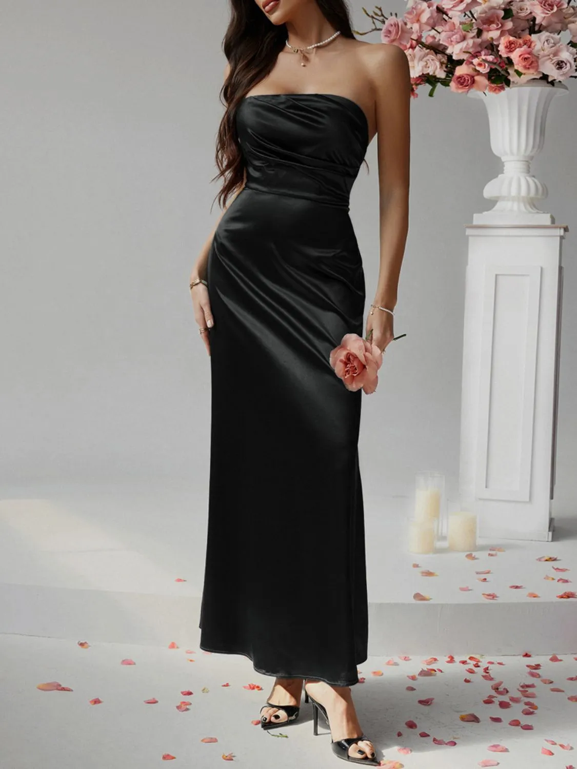 Hazel Blues® |  Devine Ruched Tube Maxi Dress