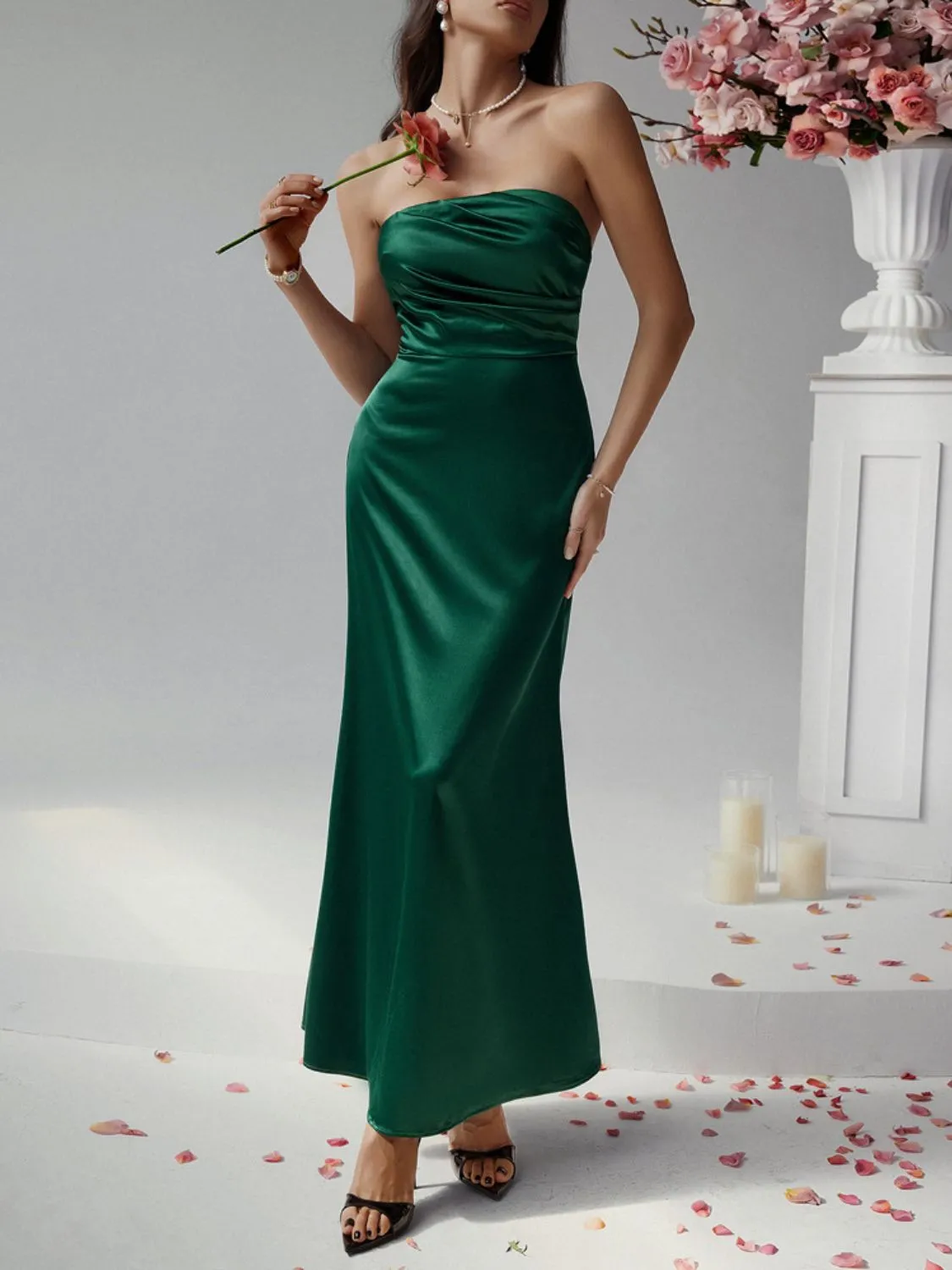 Hazel Blues® |  Devine Ruched Tube Maxi Dress