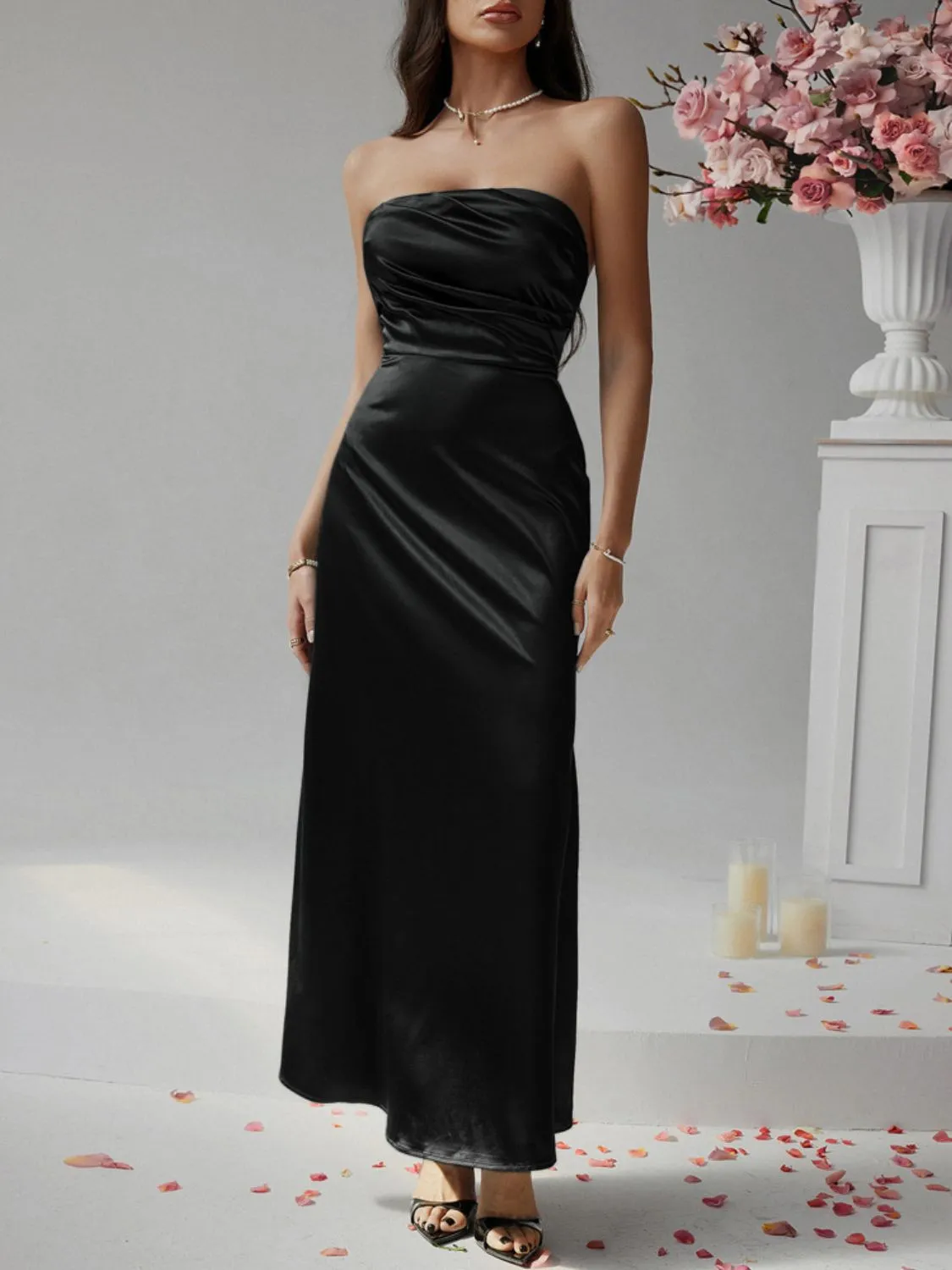 Hazel Blues® |  Devine Ruched Tube Maxi Dress