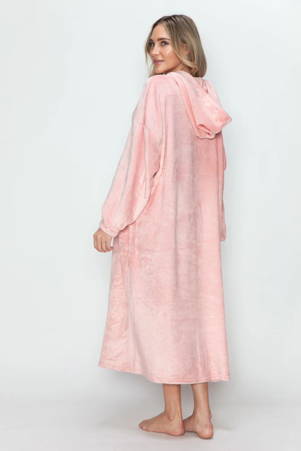 Hazel Blues® |  Double Take Pocketed Hooded Midi Lounge Dress