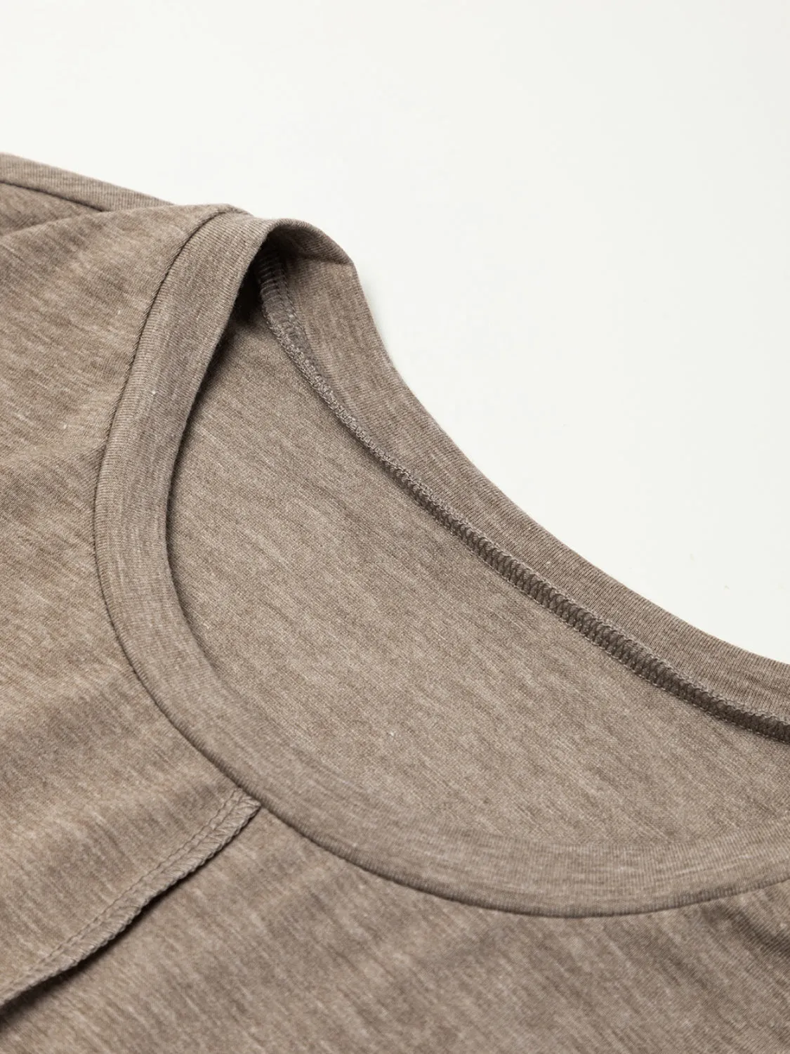 Hazel Blues® |  Exposed Seam Round Neck Mini Dress