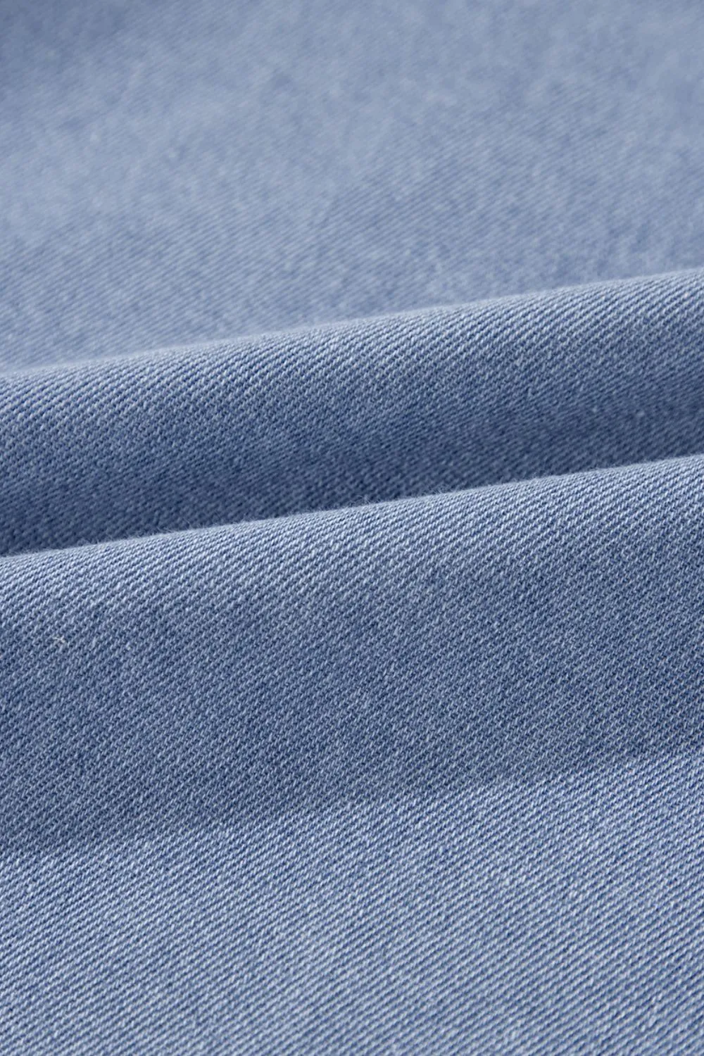 Hazel Blues® |  Lapel Neck Cap Sleeve Denim Babydoll Dress