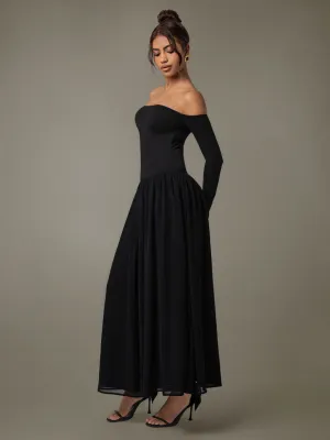 Hazel Blues® |  Off Shoulder Long Sleeve Maxi Dress