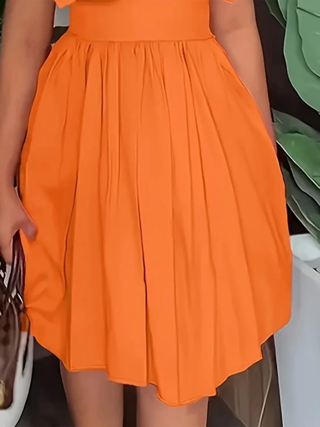 Hazel Blues® | Ruffled Collared Neck Cap Sleeve Dress