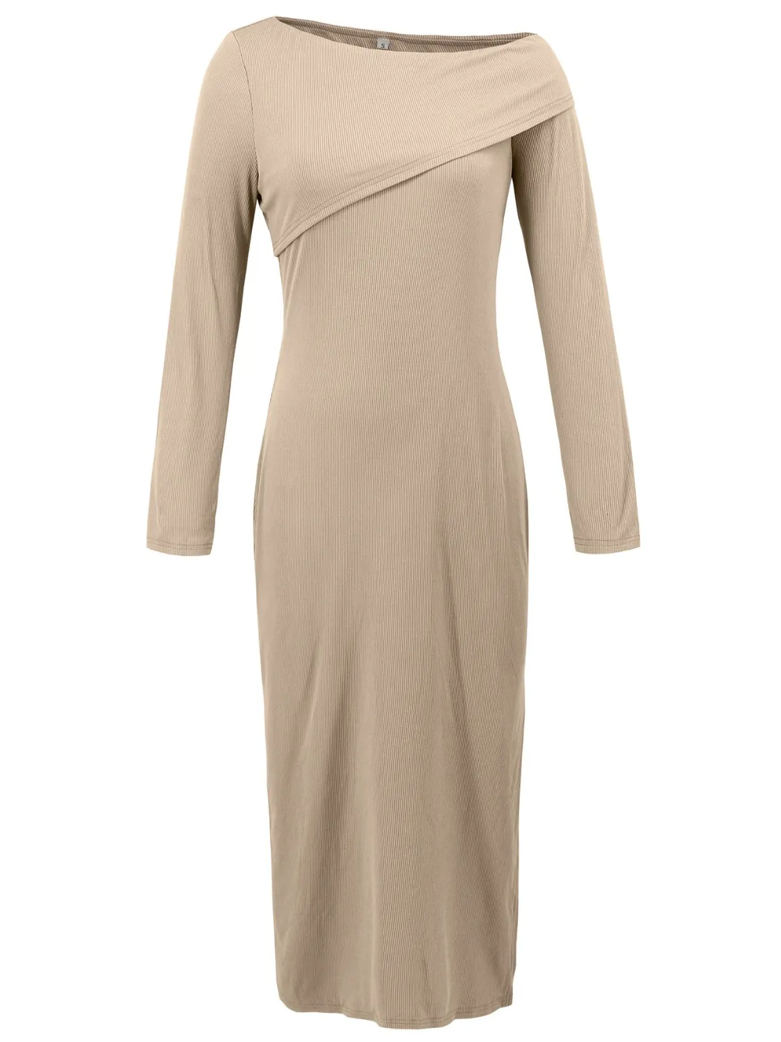 Hazel Blues® |  Slit One Shoulder Long Sleeve Dress