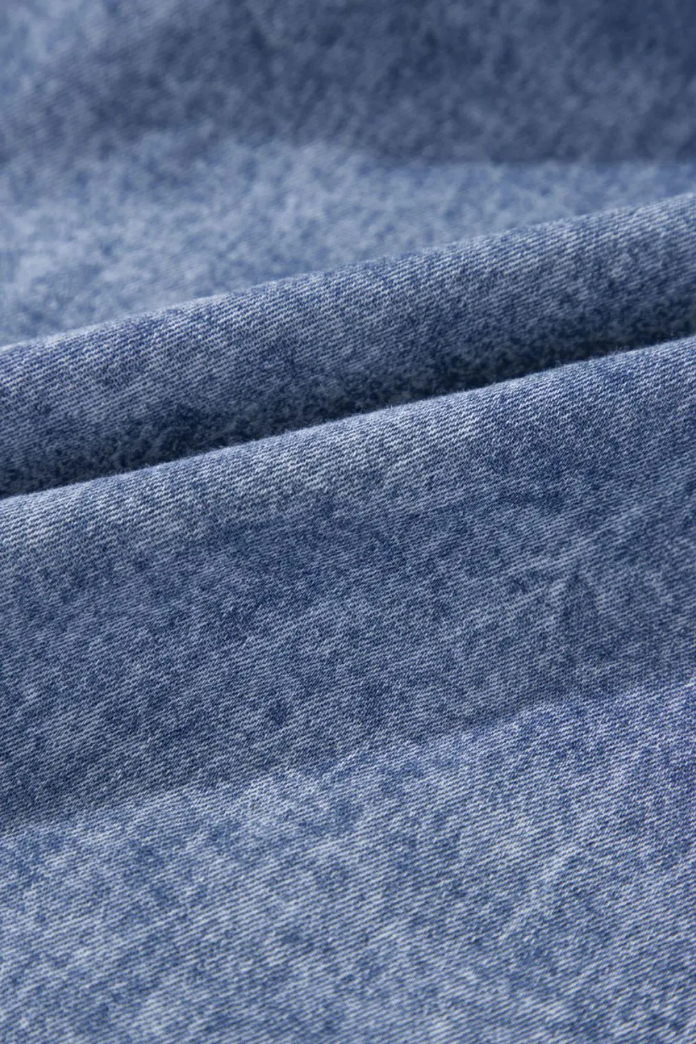 Hazel Blues® |  Tie V Neck Tucking Detail Short Sleeve Denim Dress