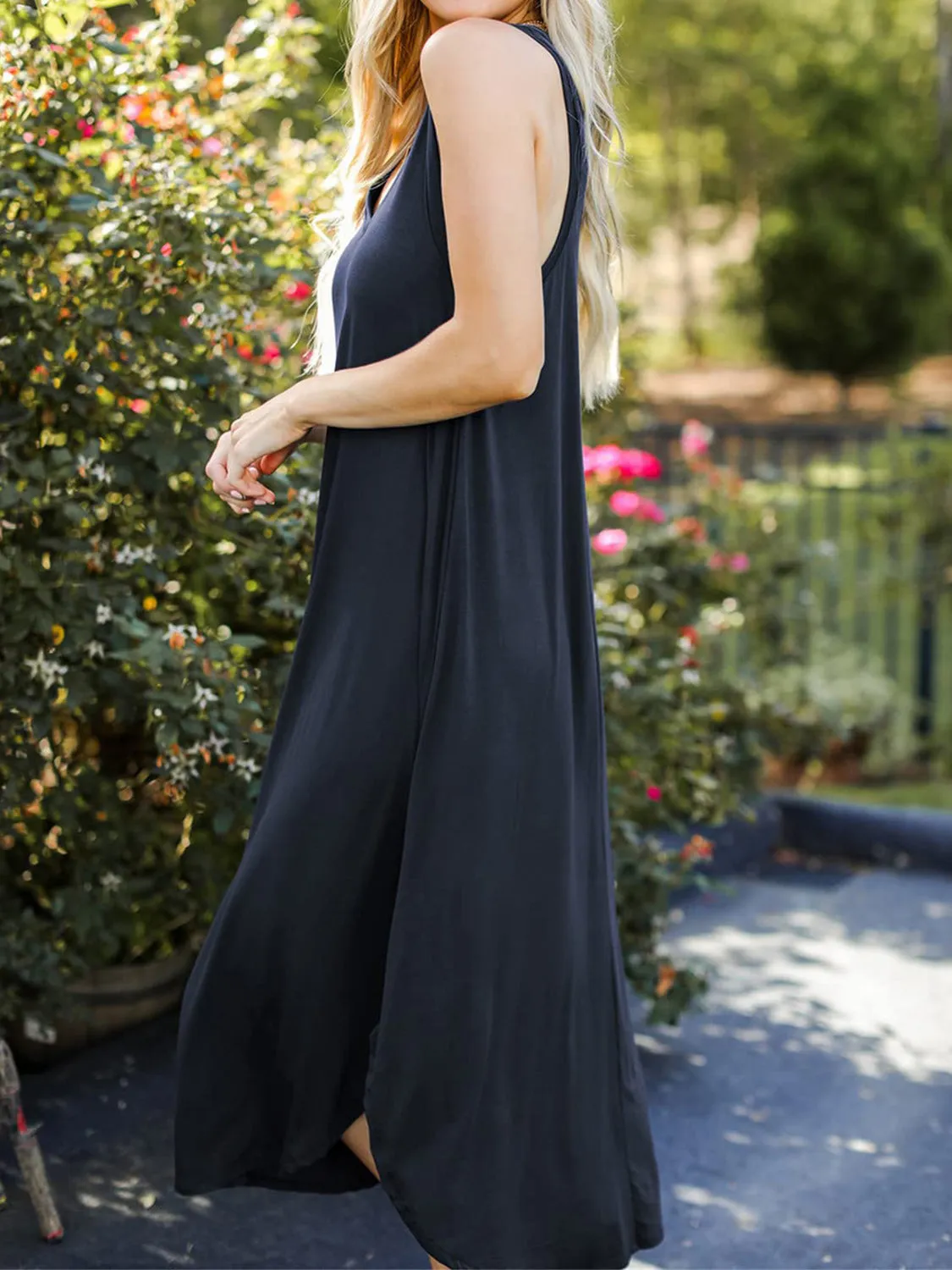 Hazel Blues® |  V-Neck Midi Tank Dress