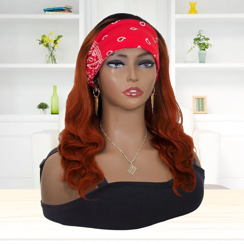 Headband Wig Body Wave Brazilian 350# Human Hair Wigs For Black Women