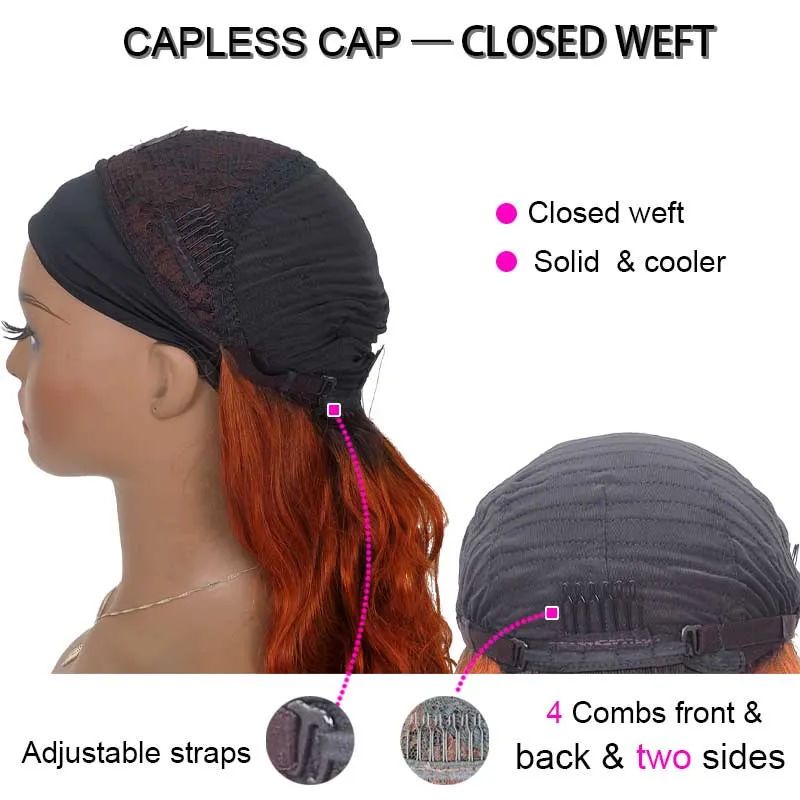 Headband Wig Body Wave Brazilian 350# Human Hair Wigs For Black Women