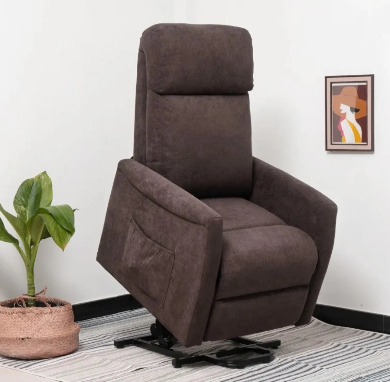 Heavy Duty Modern Power Lift Recliner Chair With Remote Control | For The Elderly | Everyone | Holds 330lbs | Laying | Seating | Standing Easily | Quiet Motor