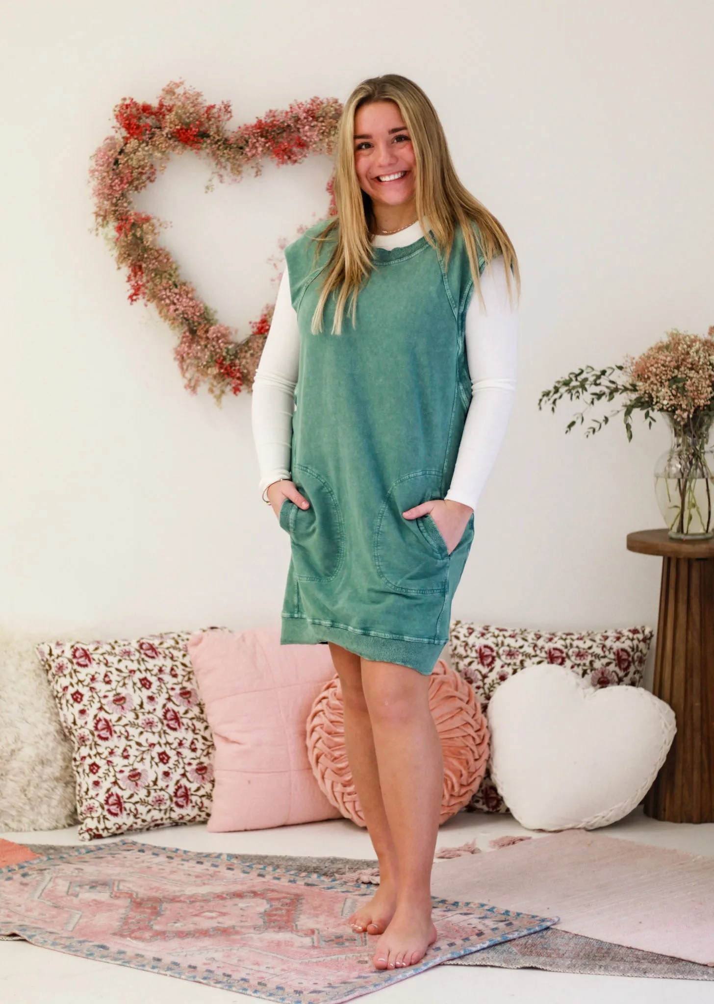 Here or There Mineral Wash Dress