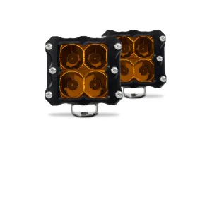 Heretic Studio Quattro Amber LED Pod Light- 2 Pack