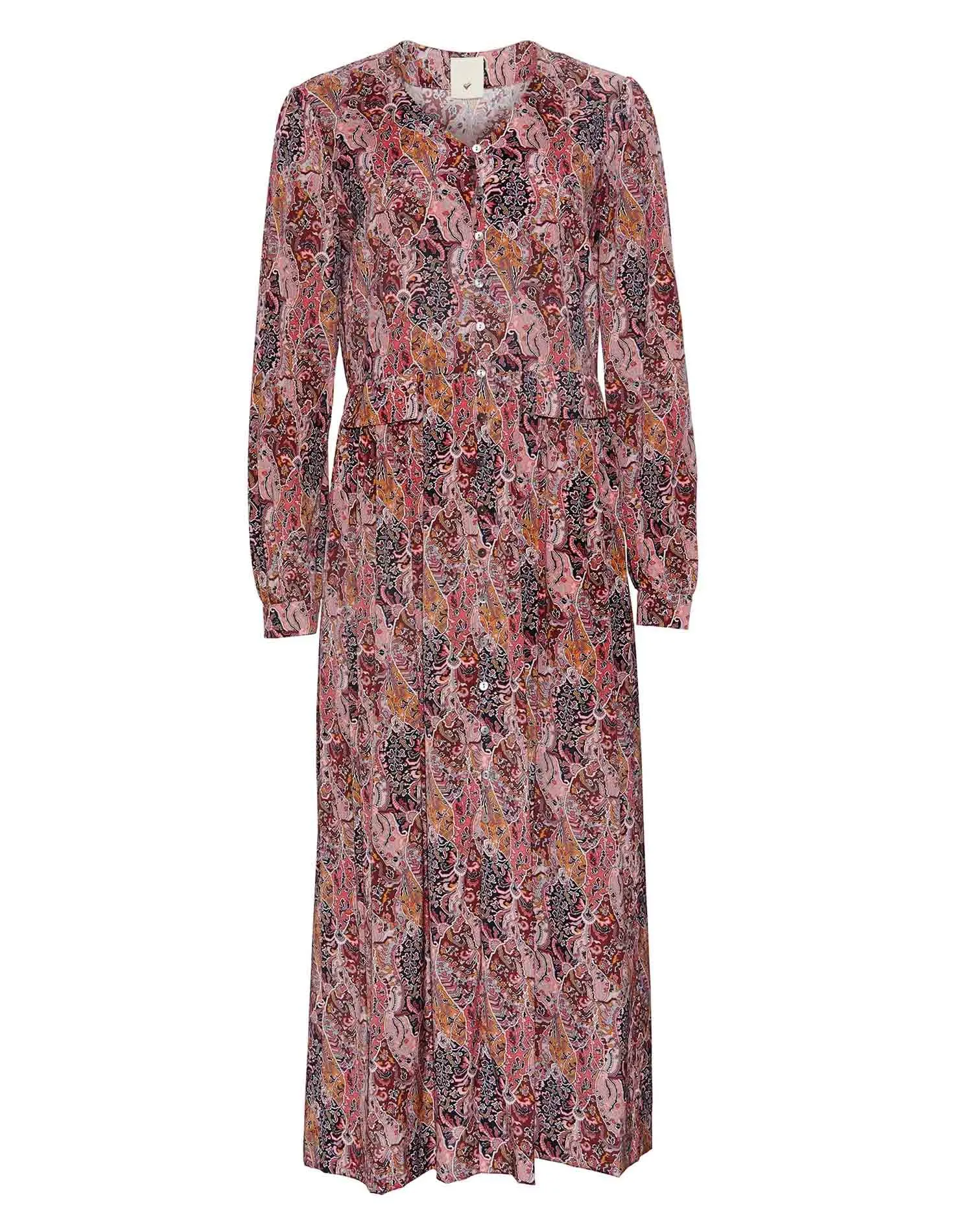 HERINA BURGANDY DRESS