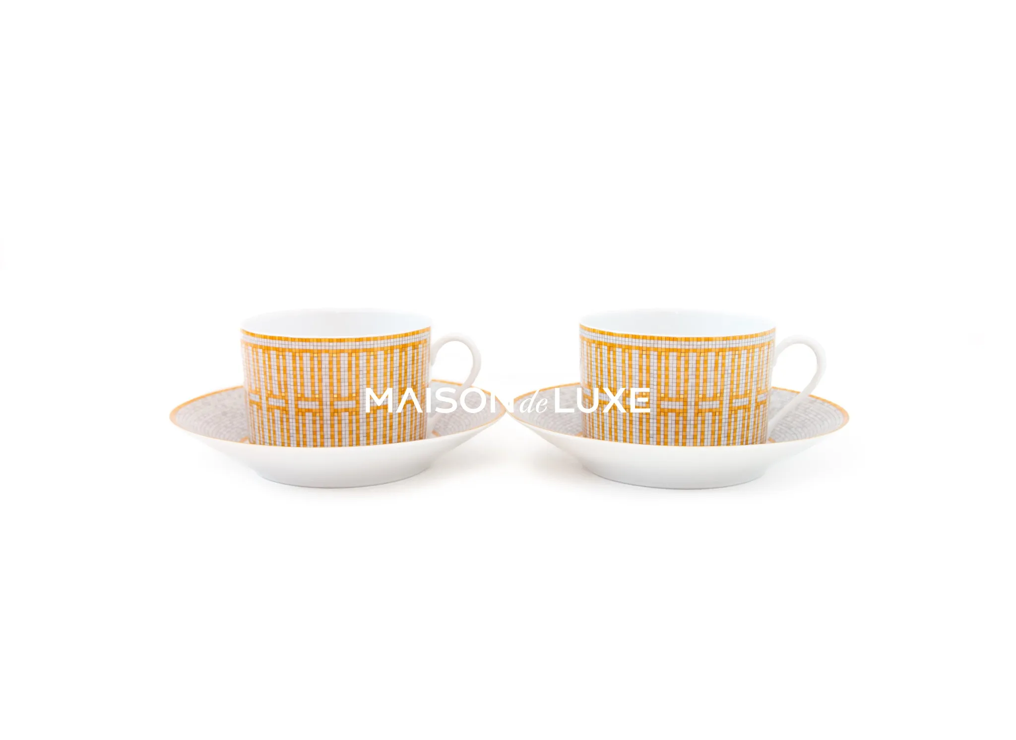 Hermes Classic Mosaique au 24 Gold Breakfast cup & Saucer