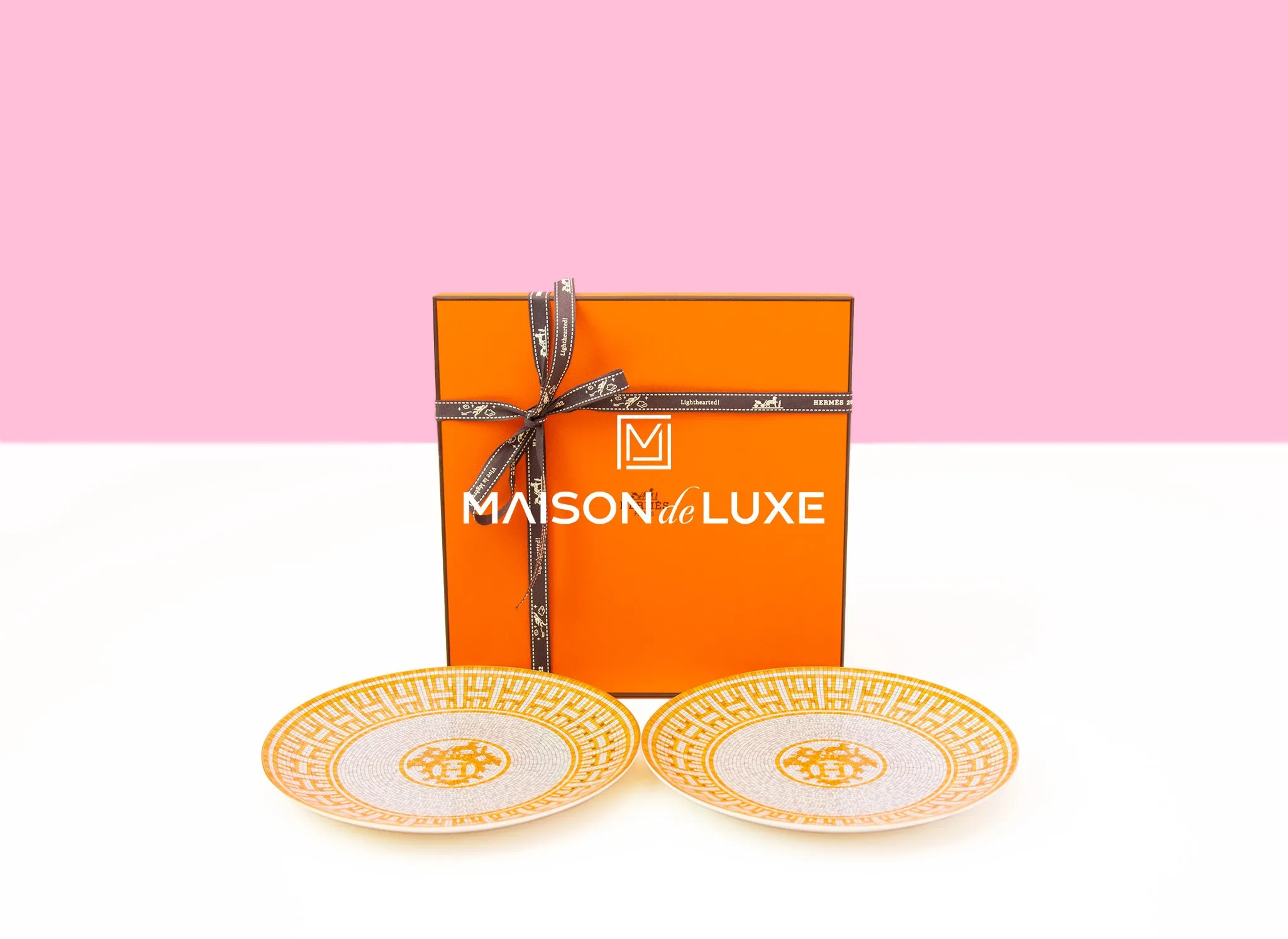 Hermes Classic Mosaique au 24 Gold Dessert Plate
