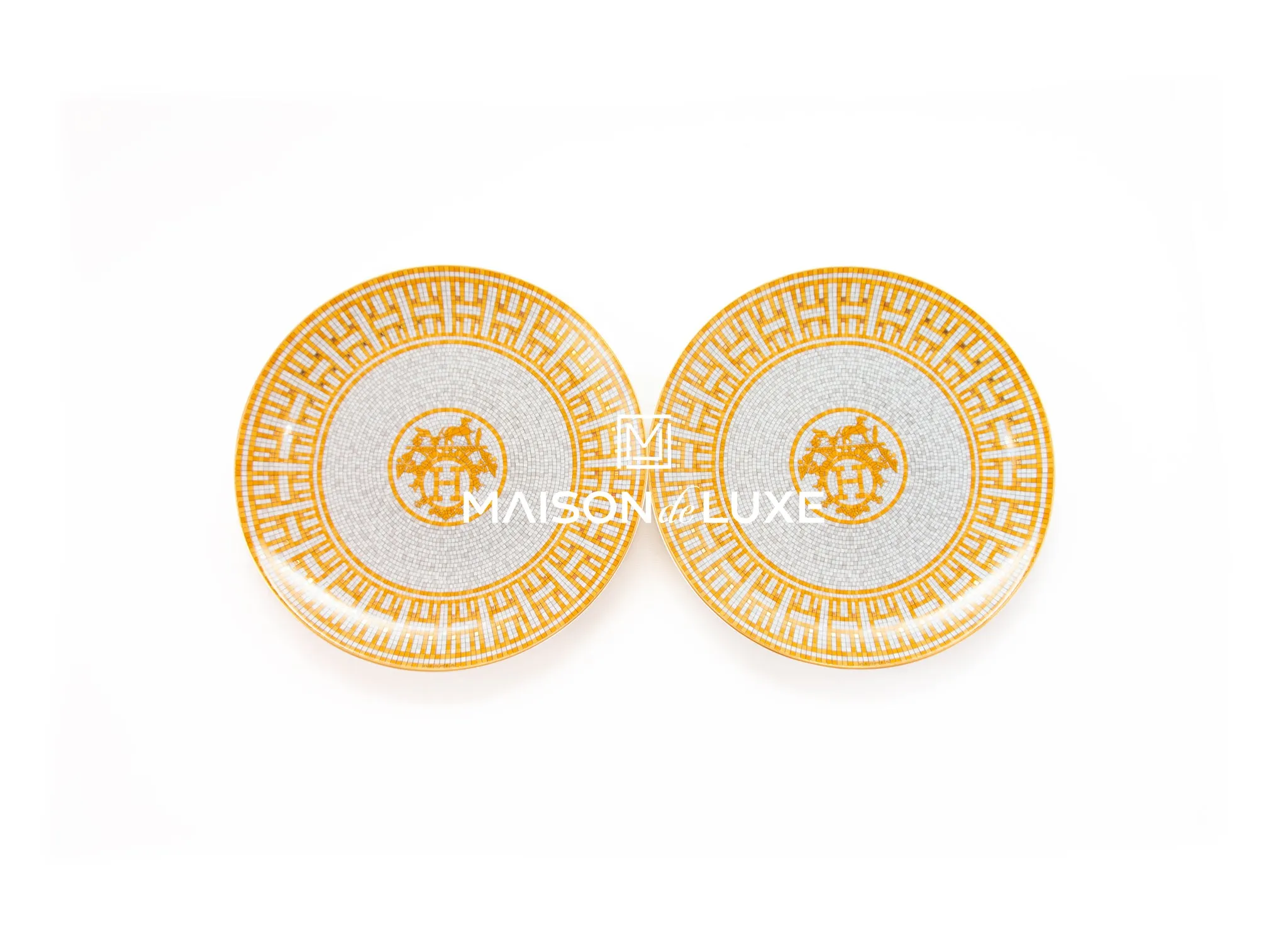 Hermes Classic Mosaique au 24 Gold Dessert Plate