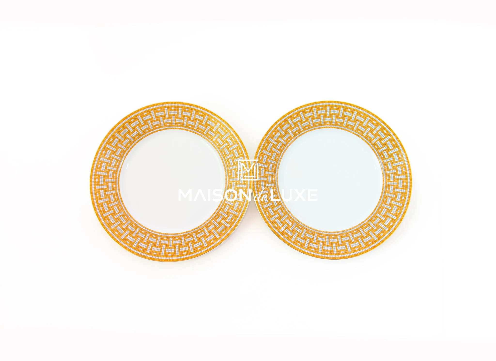 Hermes Classic Mosaique au 24 Gold Dinner Plate