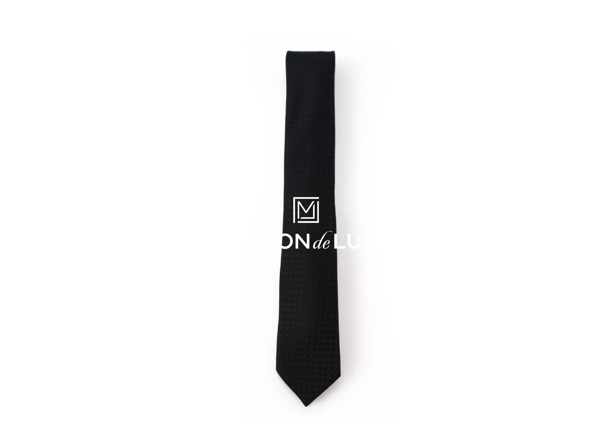 Hermes Faconnee H Tie Black