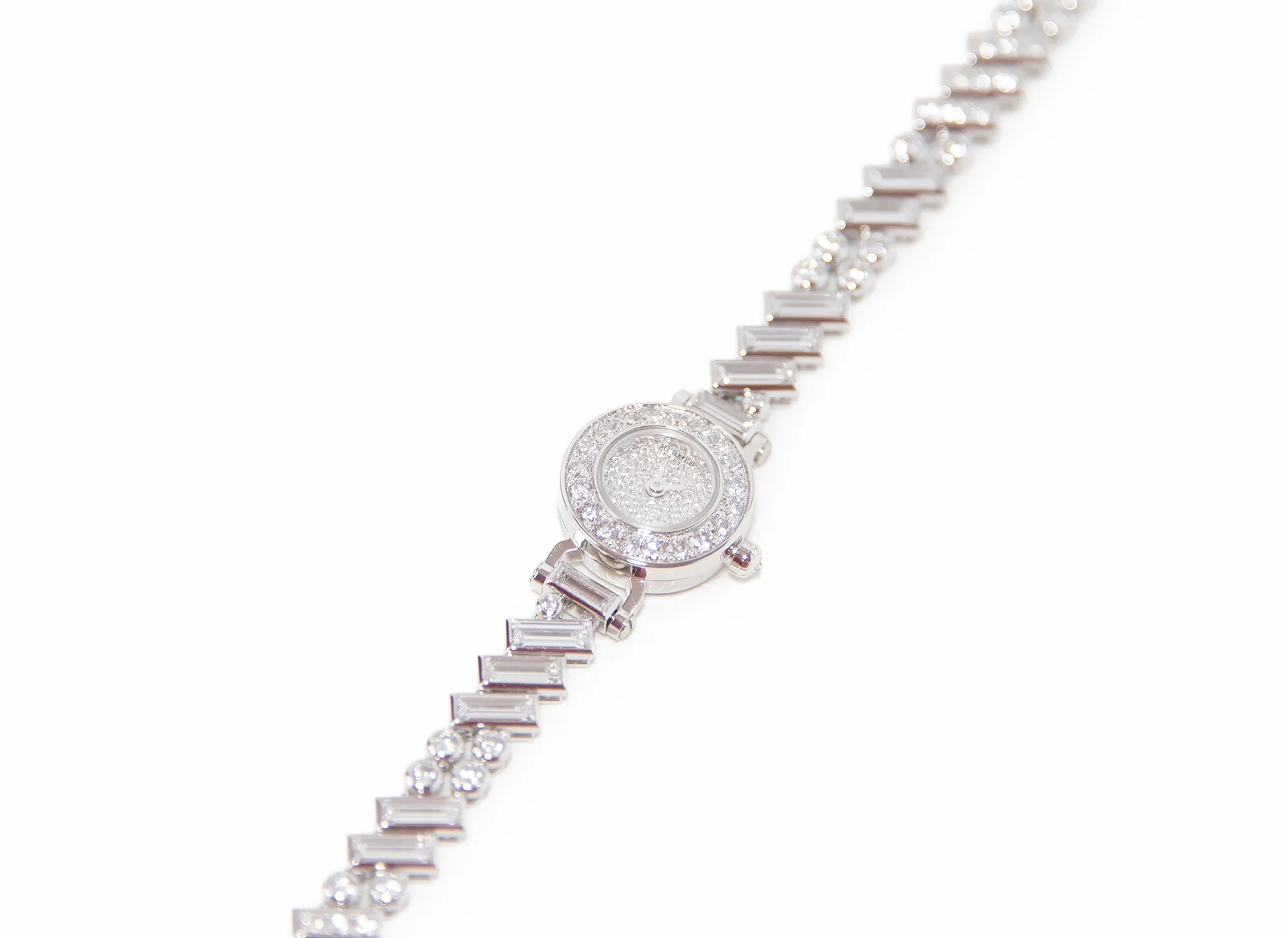 Hermes Faubourg Polka Baguette Diamond Watch