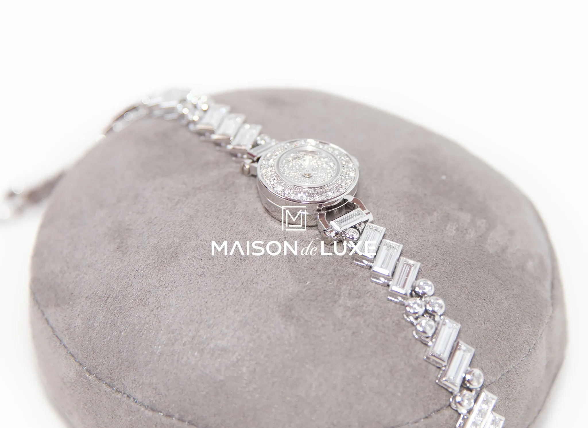 Hermes Faubourg Polka Baguette Diamond Watch
