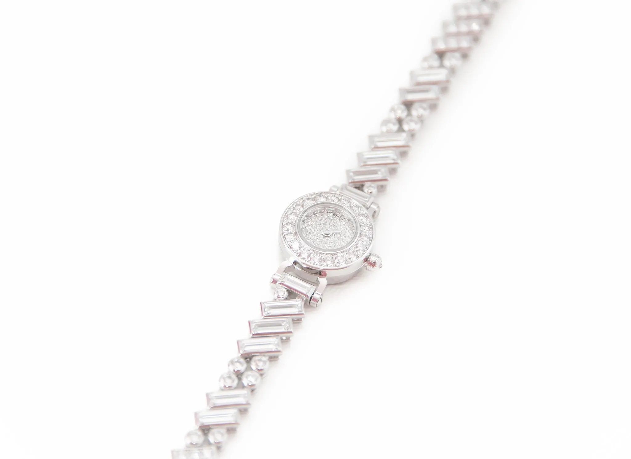 Hermes Faubourg Polka Baguette Diamond Watch