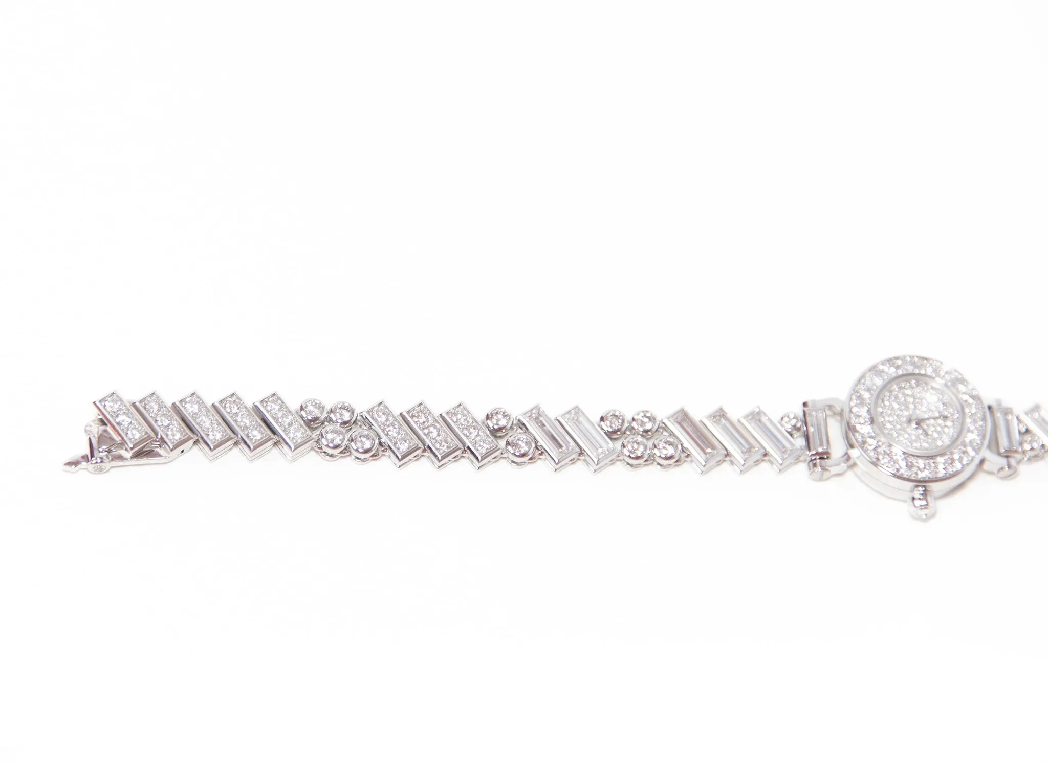 Hermes Faubourg Polka Baguette Diamond Watch