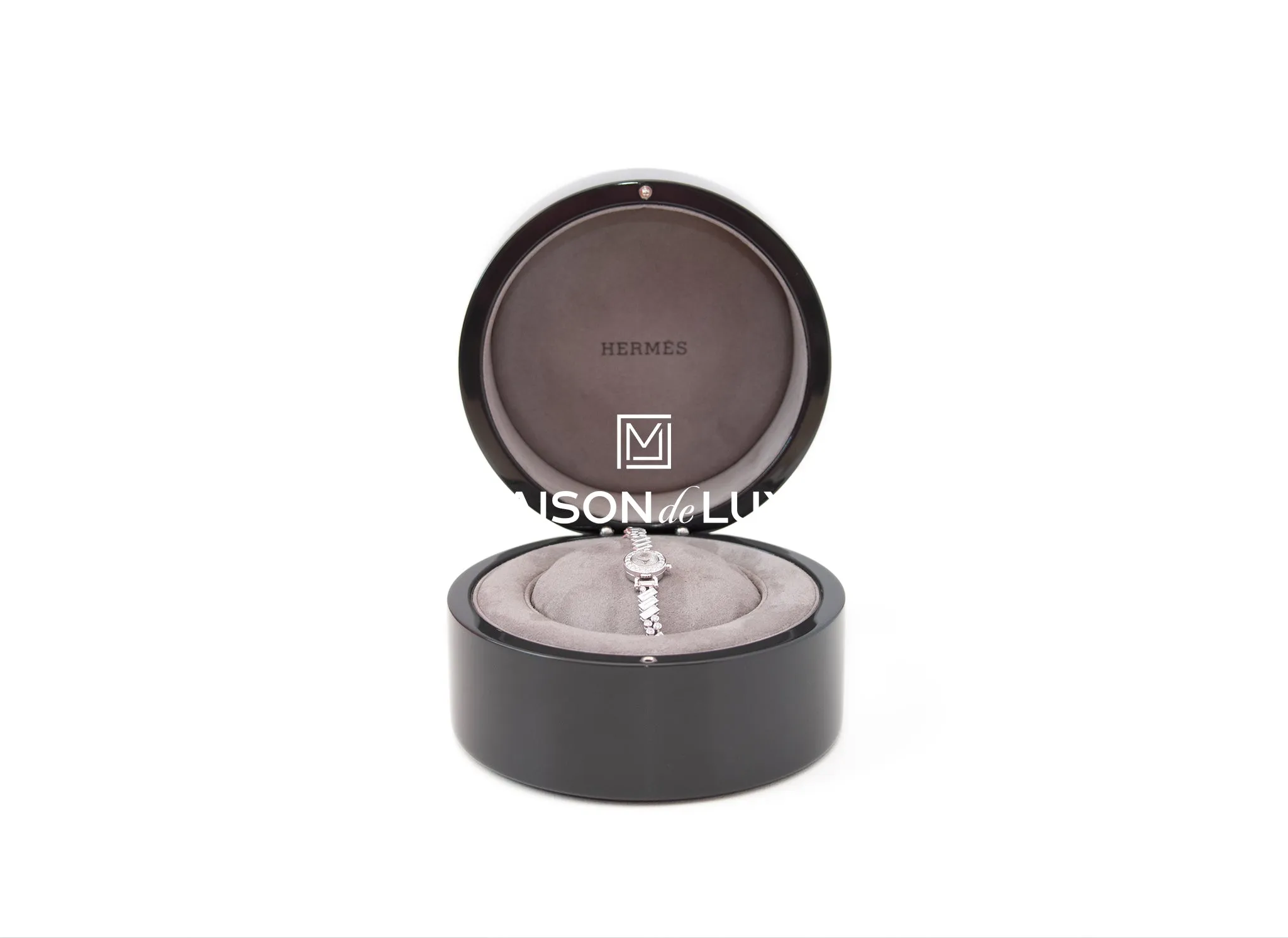 Hermes Faubourg Polka Baguette Diamond Watch