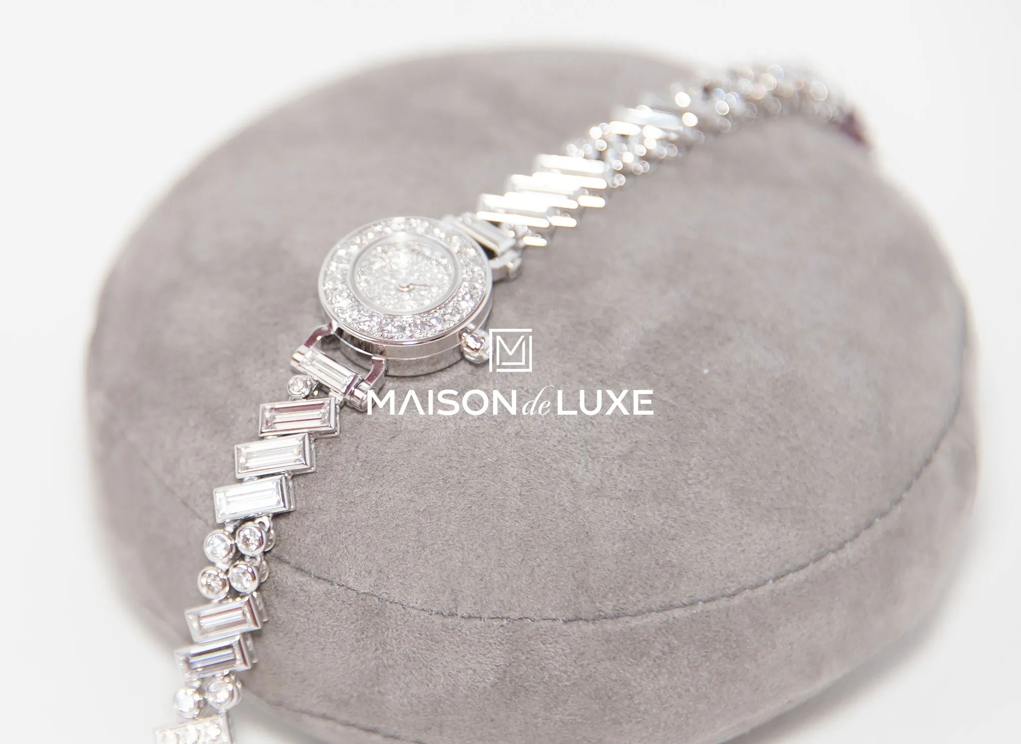 Hermes Faubourg Polka Baguette Diamond Watch