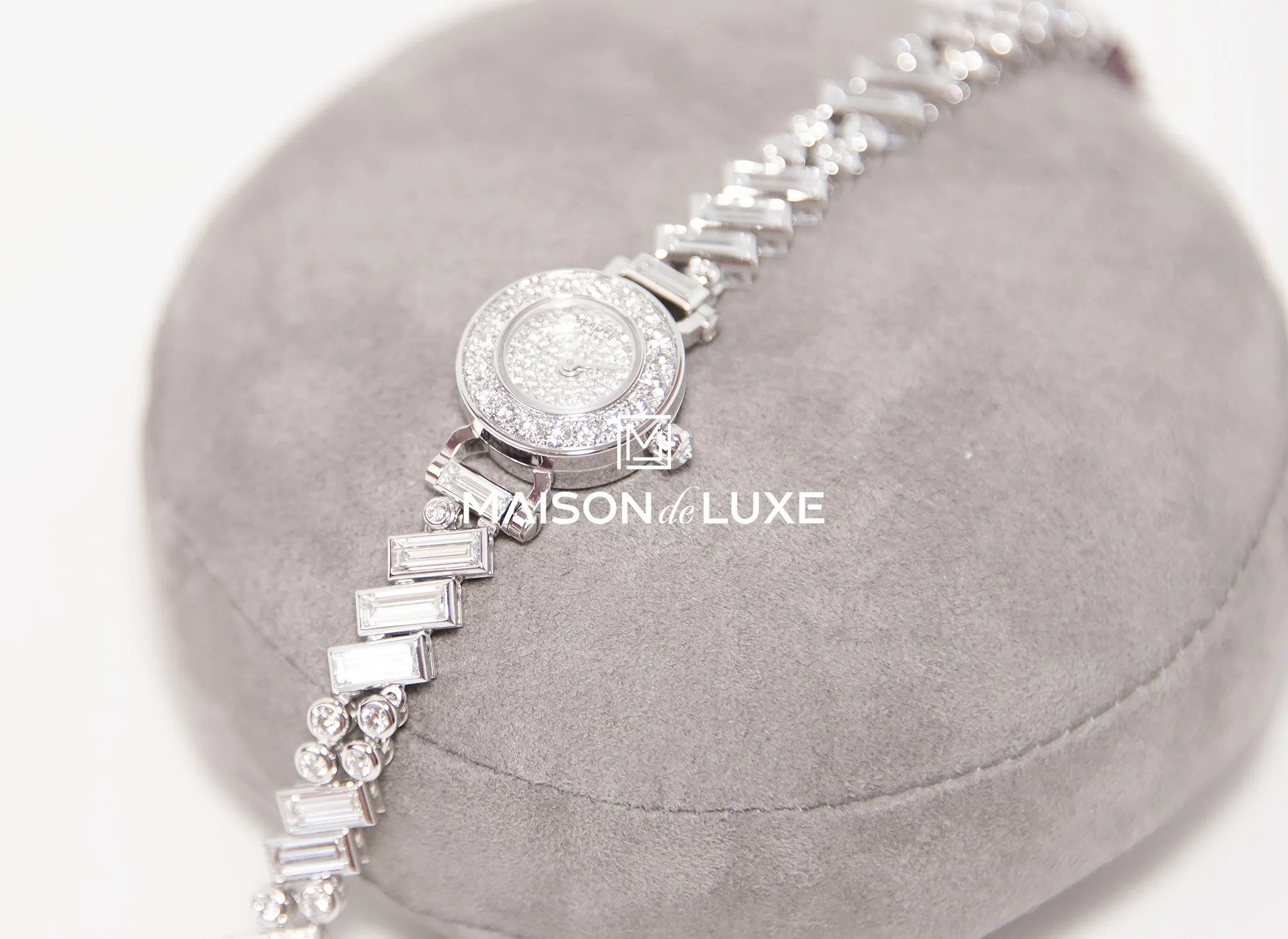 Hermes Faubourg Polka Baguette Diamond Watch