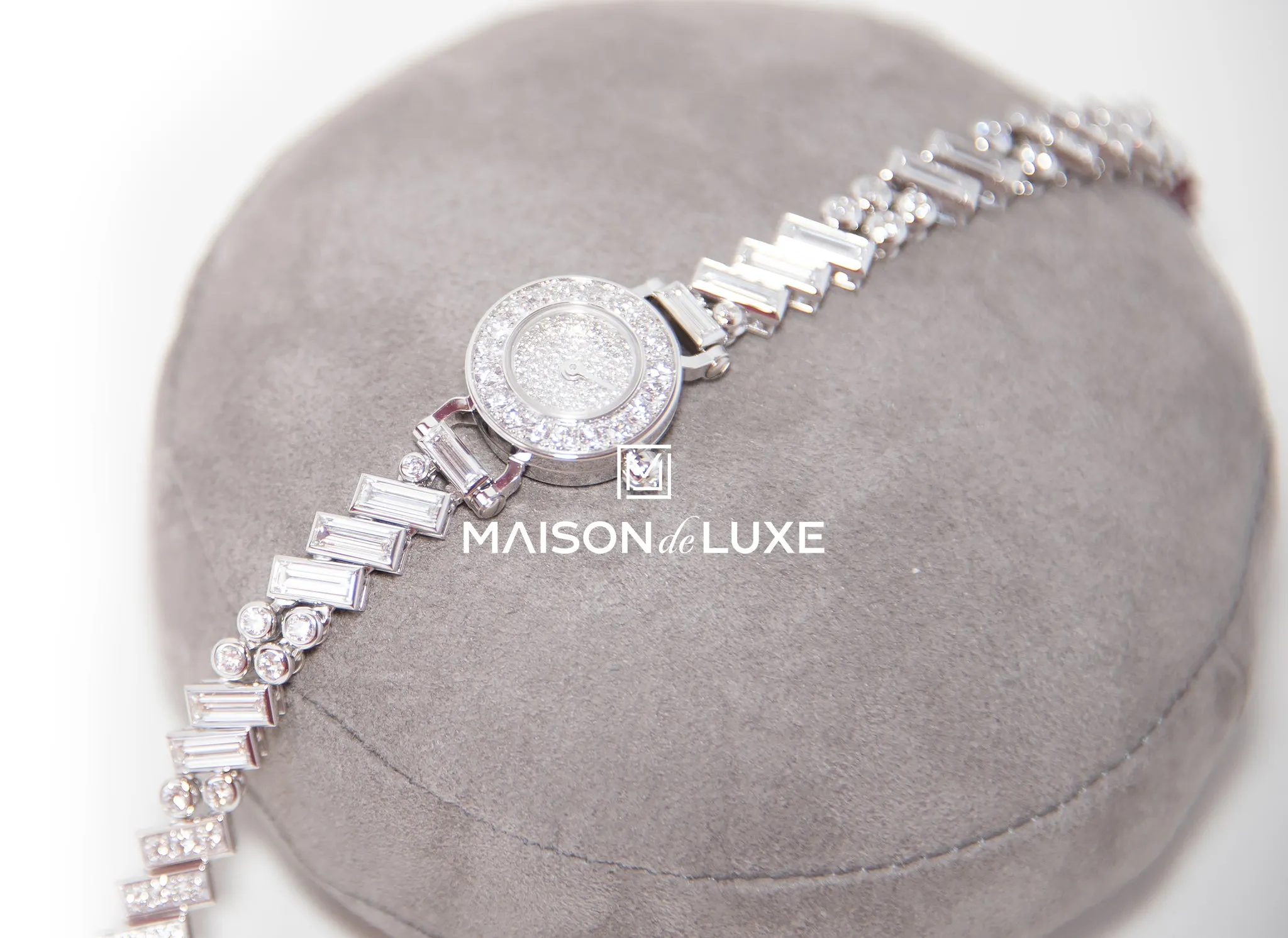 Hermes Faubourg Polka Baguette Diamond Watch