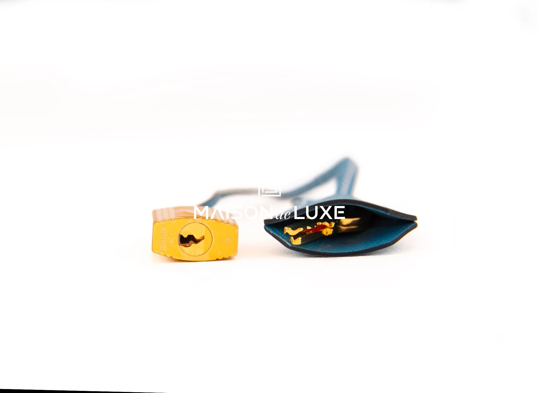 Hermes Kelly Sellier 25 Blue Jean Gold Hardware