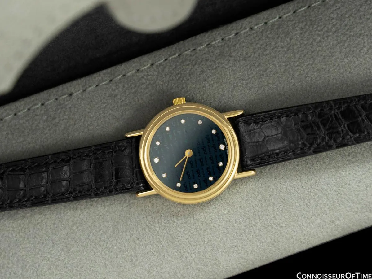 Hermes Limited Edition Ladies Watch with Box - 18K Gold with Original Factory Hermes Diamonds