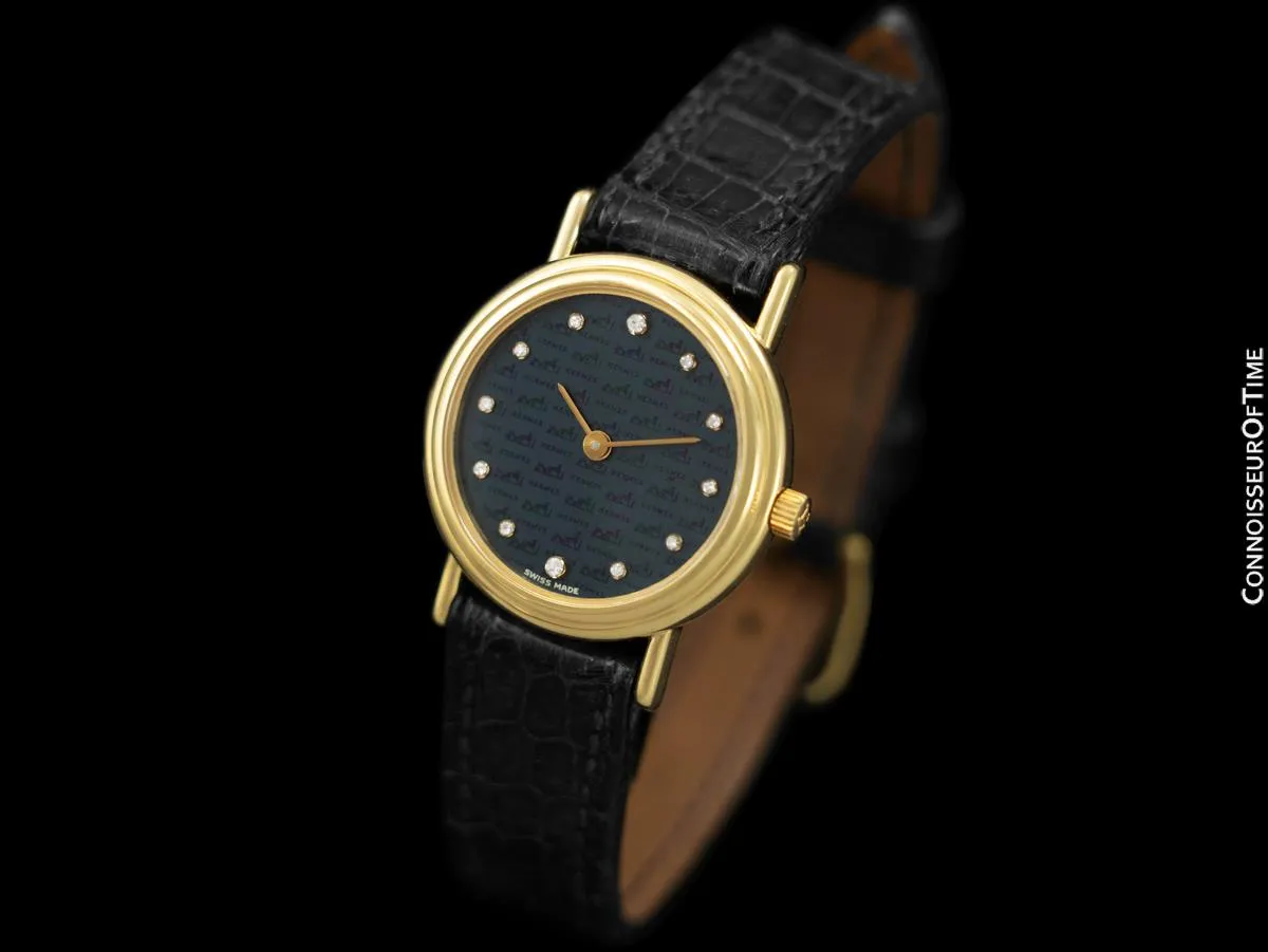 Hermes Limited Edition Ladies Watch with Box - 18K Gold with Original Factory Hermes Diamonds