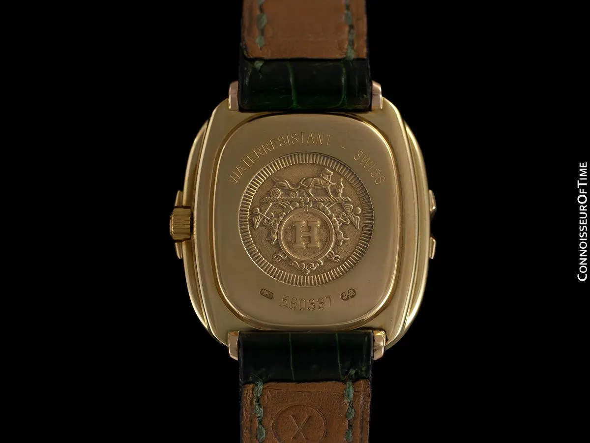 Hermes Lupine Ladies Watch - Solid 18K Gold with Original Factory Hermes Diamonds