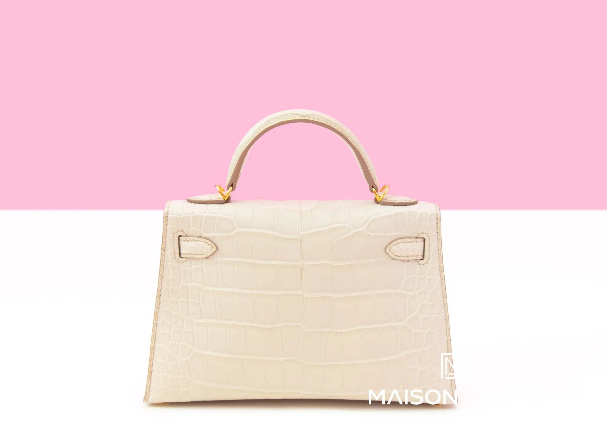 Hermes Mini Kelly II 20 Beton Matte Alligator