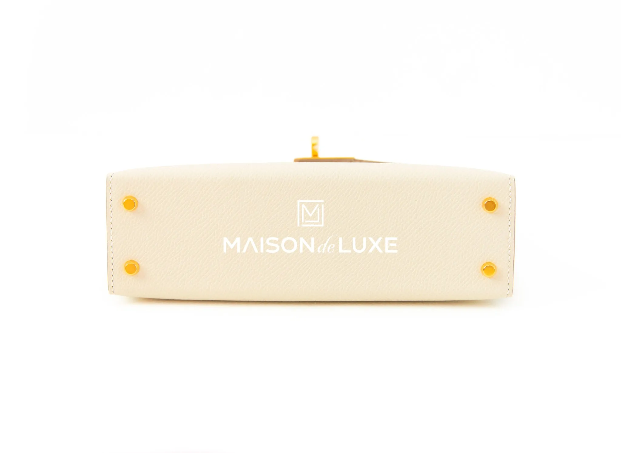 Hermes Mini Kelly II 20 Craie & Yellow HSS Epsom