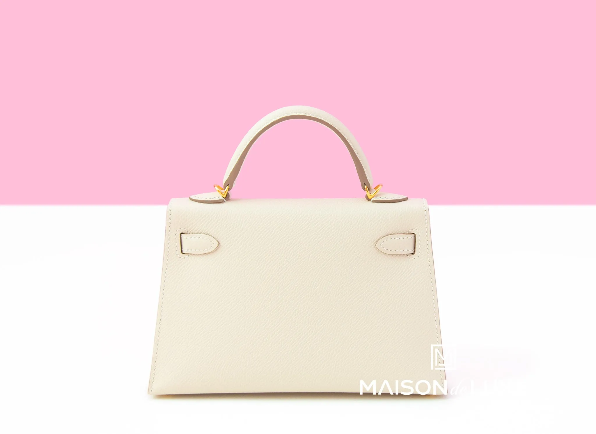 Hermes Mini Kelly II 20 Craie & Yellow HSS Epsom