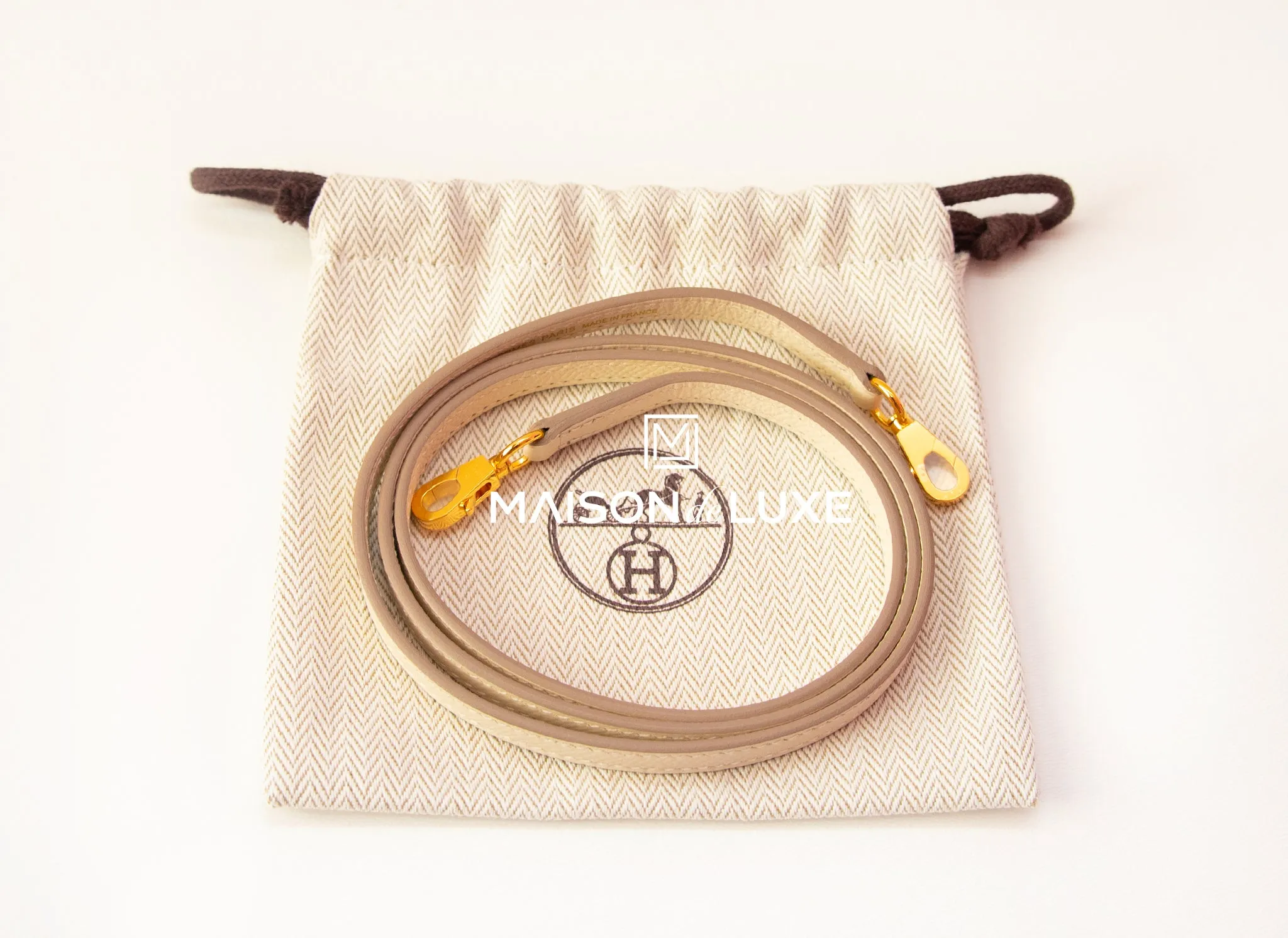 Hermes Mini Kelly II 20 Craie Epsom Gold Hardware