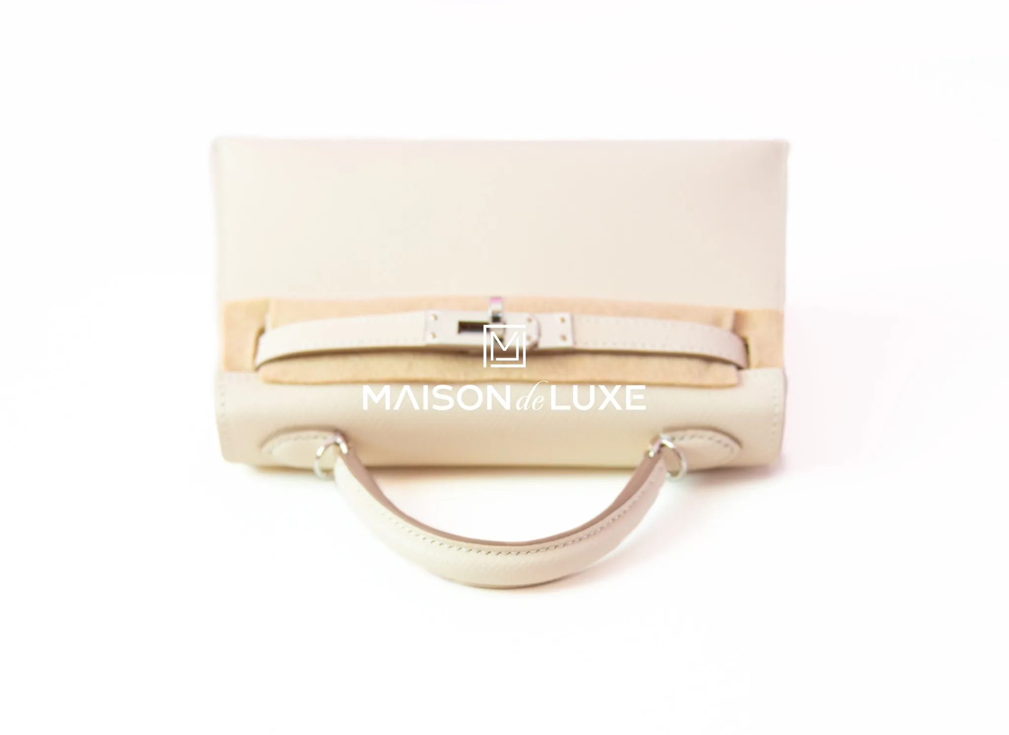 Hermes Mini Kelly II 20 Craie Epsom Palladium Hardware