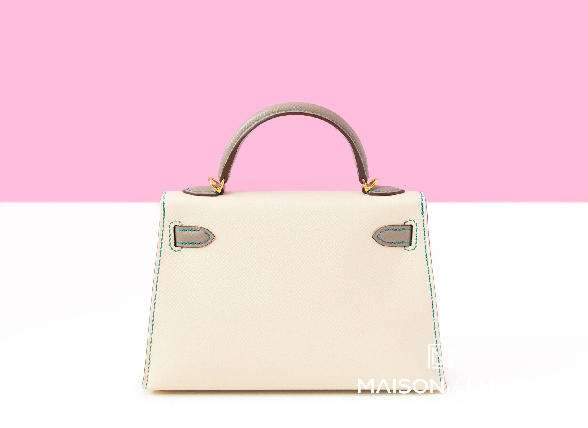Hermes Mini Kelly II 20 Craie / Gris Asphalte HSS Epsom