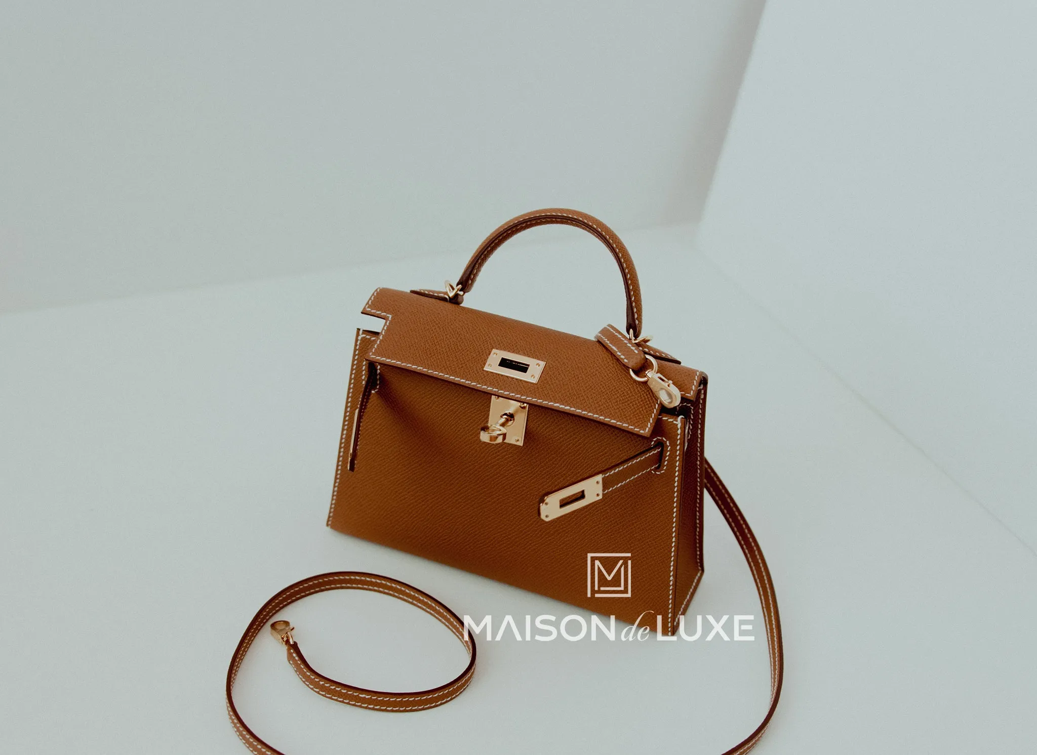 Hermes Mini Kelly II 20 Gold Epsom Gold Hardware