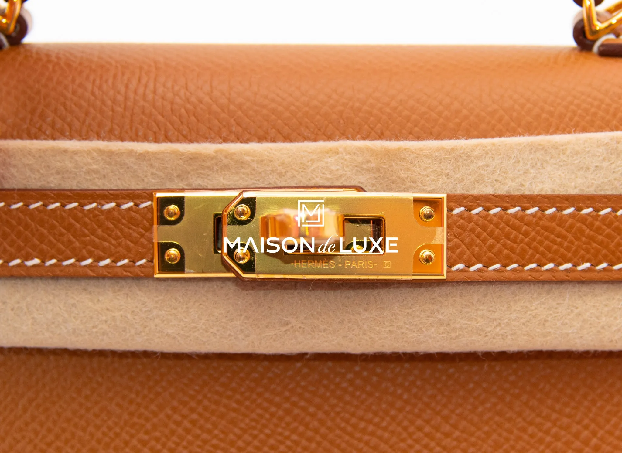 Hermes Mini Kelly II 20 Gold Epsom Gold Hardware