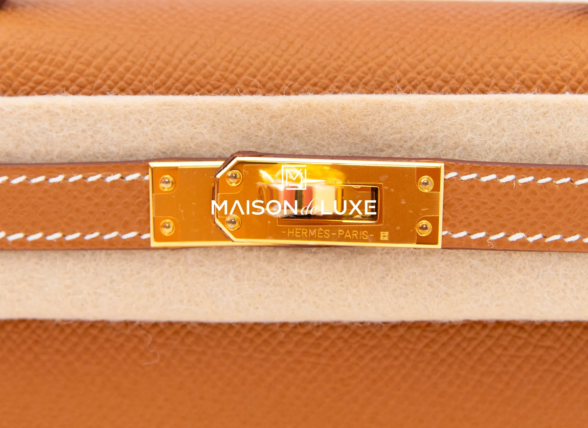 Hermes Mini Kelly II 20 Gold Epsom Gold Hardware