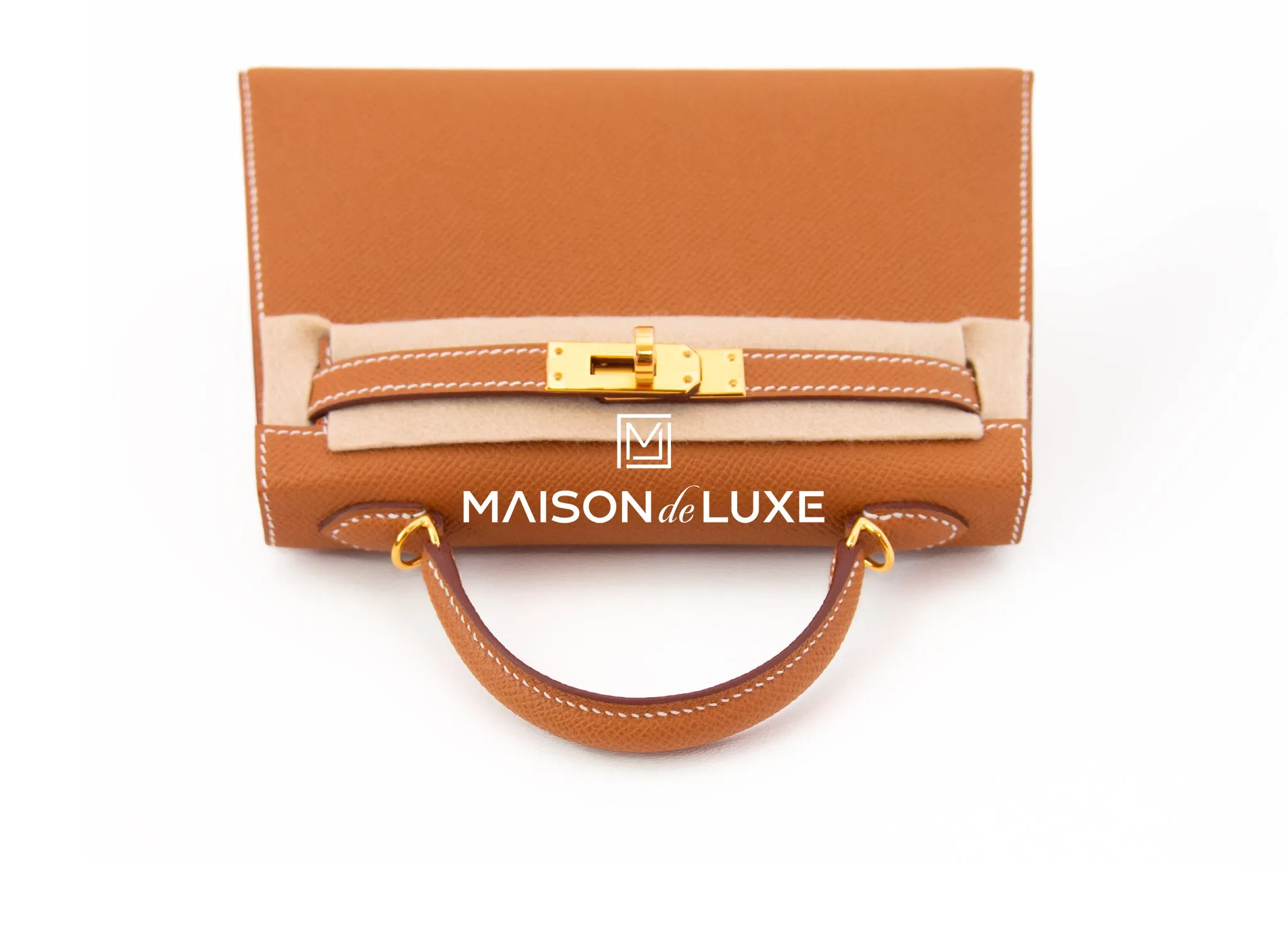 Hermes Mini Kelly II 20 Gold Epsom Gold Hardware