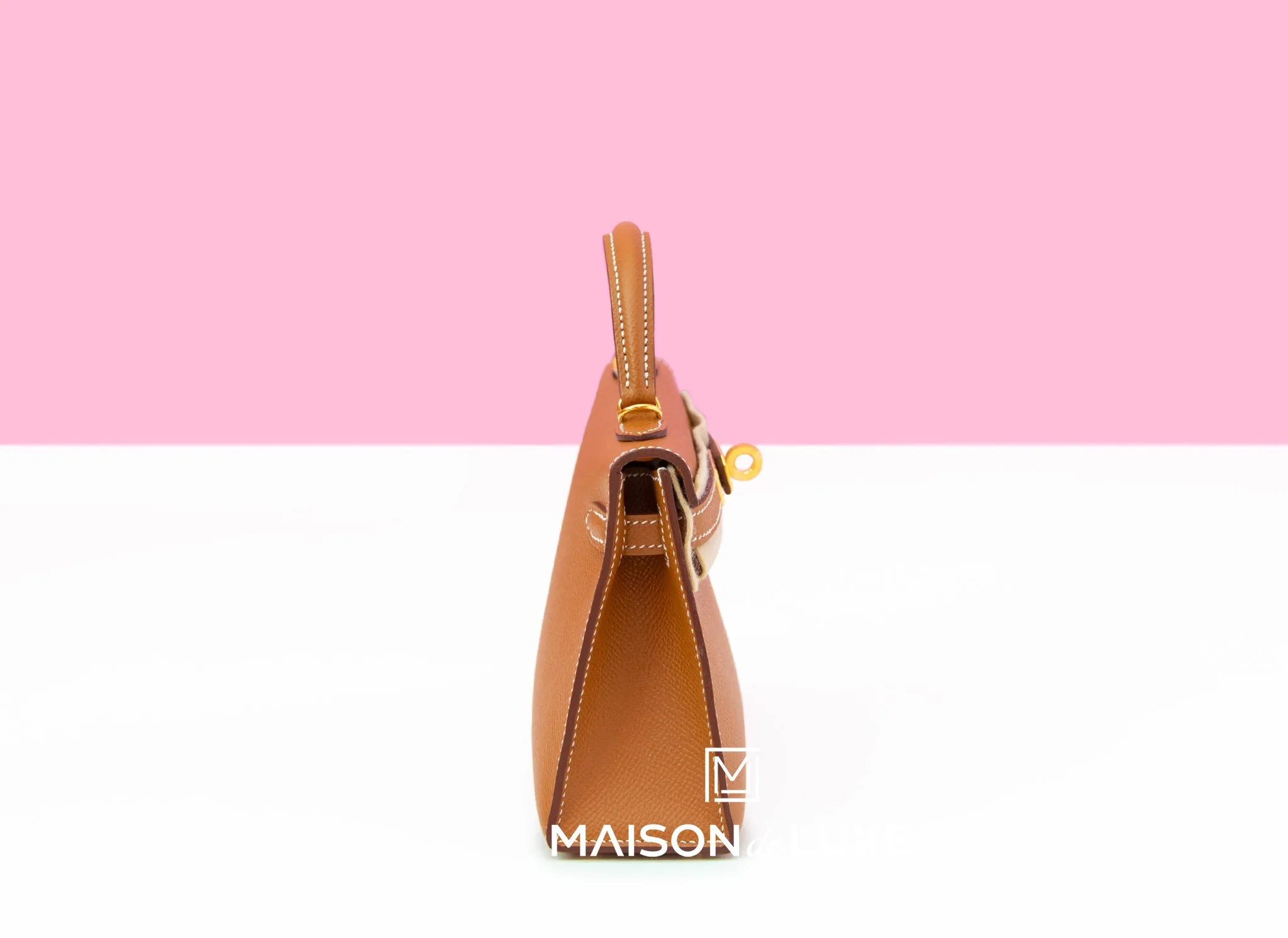 Hermes Mini Kelly II 20 Gold Epsom Gold Hardware