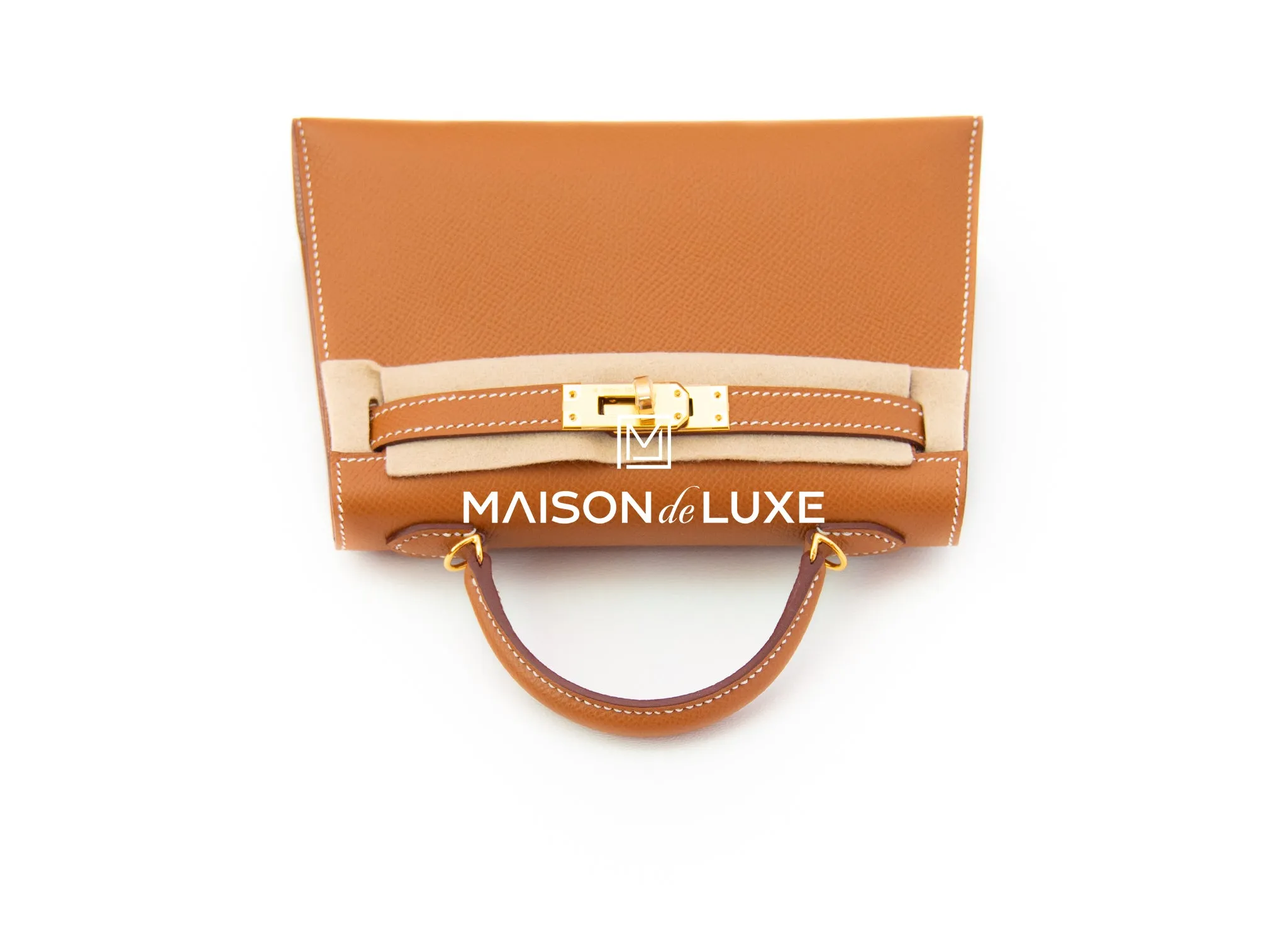 Hermes Mini Kelly II 20 Gold Epsom Gold Hardware
